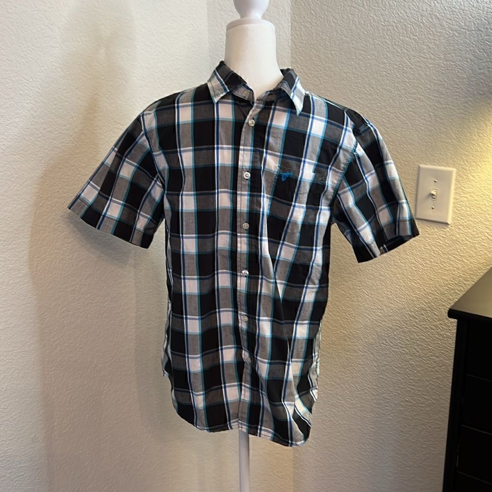 Youth Wrangler Plaid Short Sleeve Shirt -Size XXL (18)